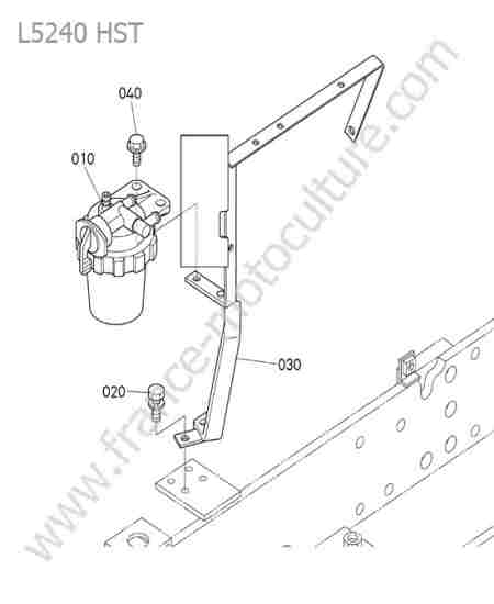 KUBOTA - L5240 : Support filtre carburant