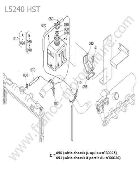 KUBOTA - L5240 : Reservoir radiateur