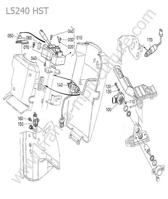 Commutateur avant KUBOTA L5240