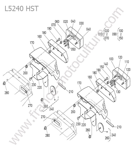 Feux arriere KUBOTA L5240