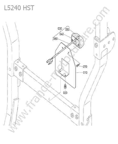 KUBOTA - L5240 : Plaque immatriculation - eclairage