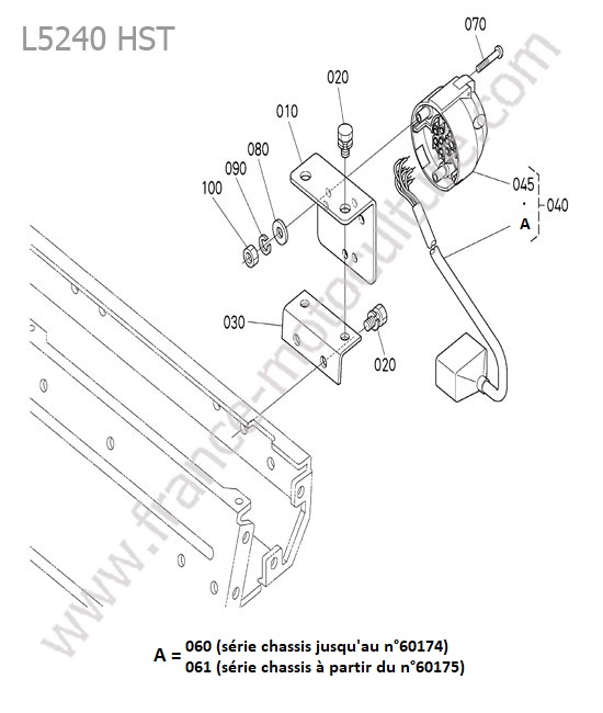 Prise remorque KUBOTA L5240