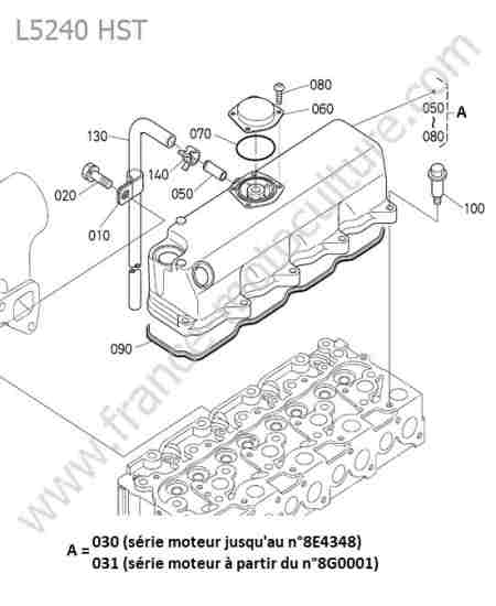 KUBOTA - L5240 : Couvre culasse