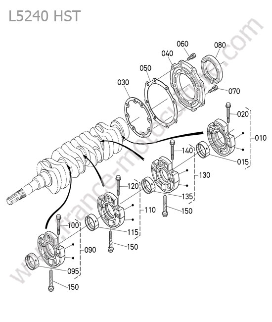 Paliers vilebrequin KUBOTA L5240