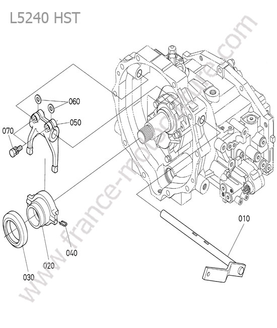 Levier embrayage KUBOTA L5240