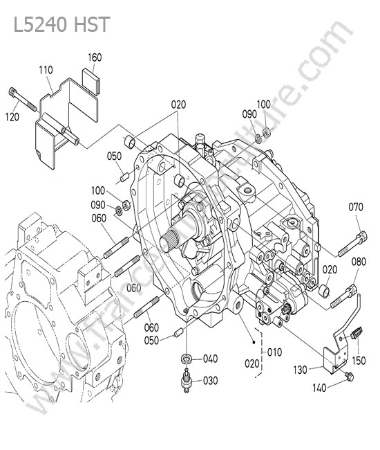 Cloche embrayage - hst KUBOTA L5240