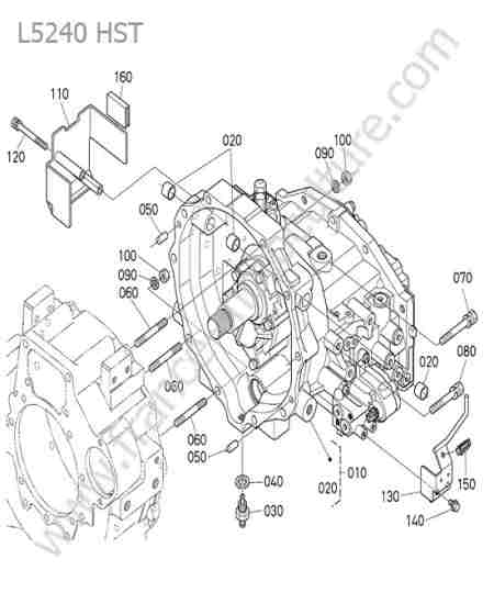KUBOTA - L5240 : Cloche embrayage - hst