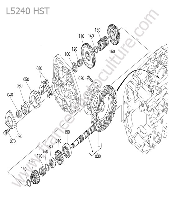 Pignon conique KUBOTA L5240