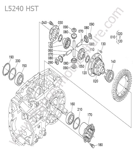 Differentiel arriere KUBOTA L5240