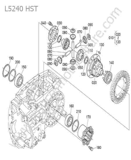 KUBOTA - L5240 : Differentiel arriere