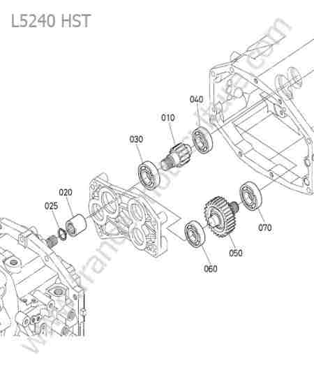 KUBOTA - L5240 : Arbre prise force intermediaire