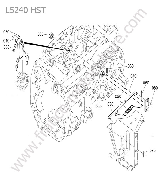 Fourchette blocage differentiel KUBOTA L5240