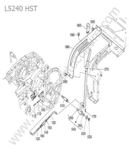 KUBOTA - L5240 : Levier changement gamme