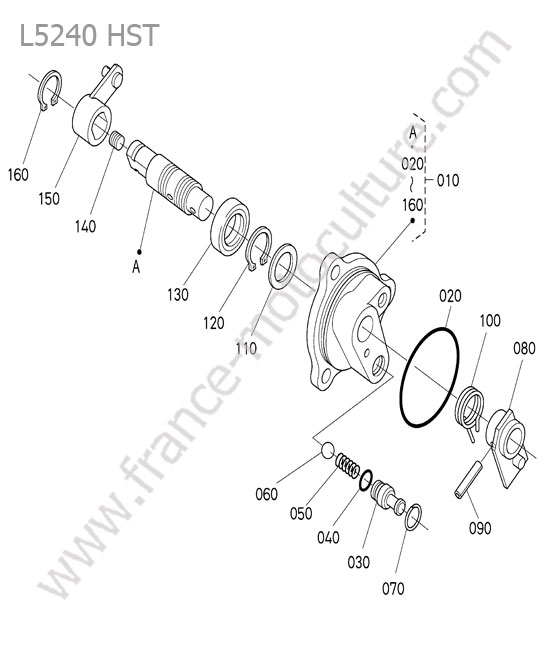 Soupape embrayage prise force KUBOTA L5240