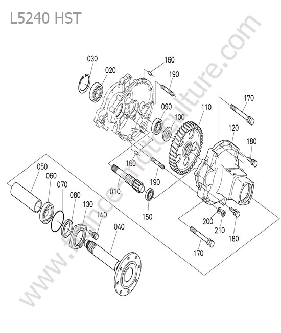 Pont arriere gauche KUBOTA L5240