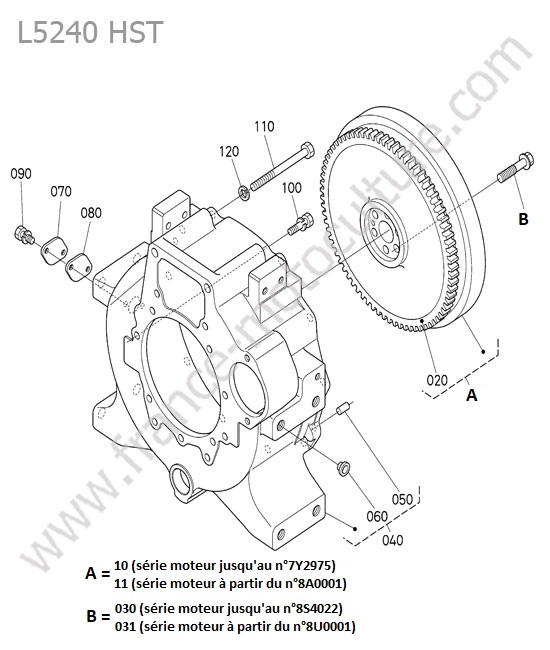 Volant moteur KUBOTA L5240