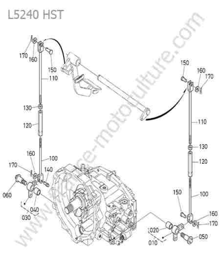 KUBOTA - L5240 : Tige pedale frein