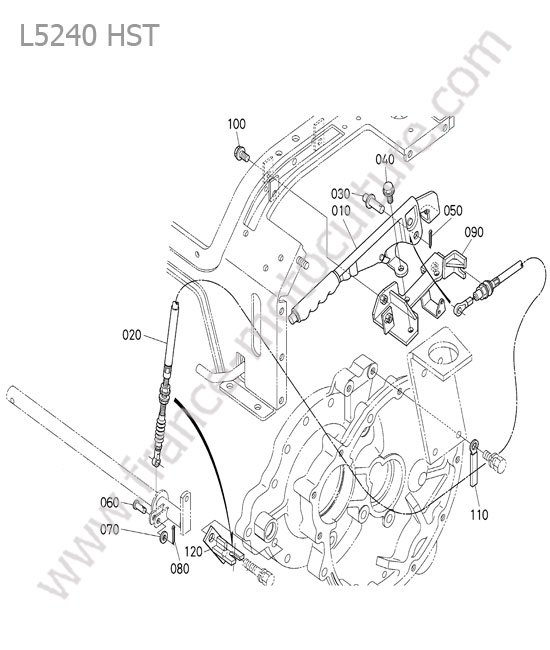 Levier frein stationnement KUBOTA L5240