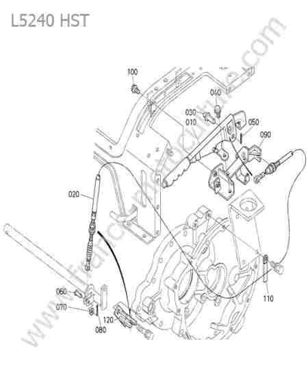 KUBOTA - L5240 : Levier frein stationnement