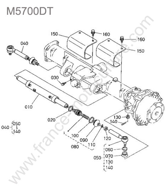 Rotules direction KUBOTA M5700