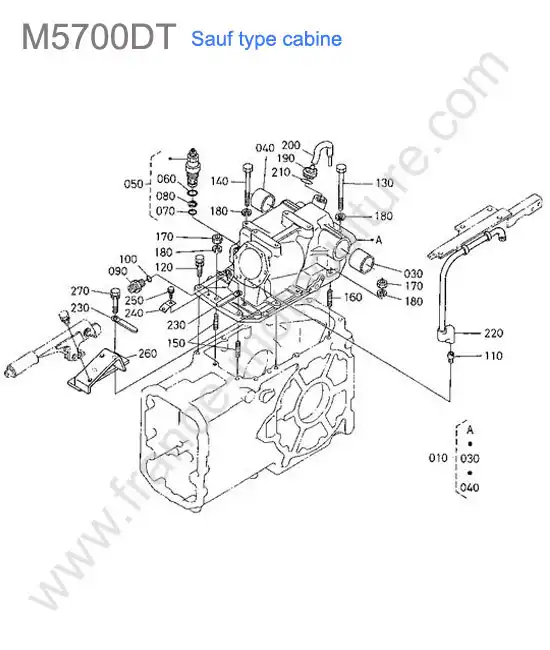 Carter relevage KUBOTA M5700