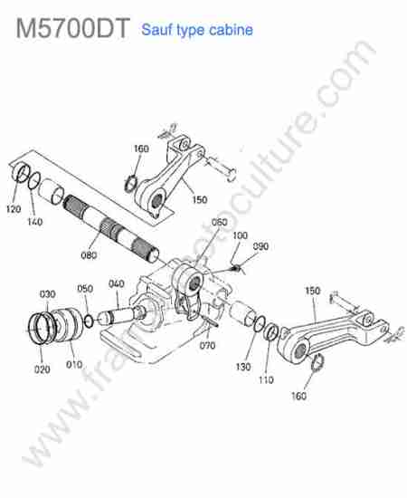 KUBOTA - M5700 : Piston / bras relevage