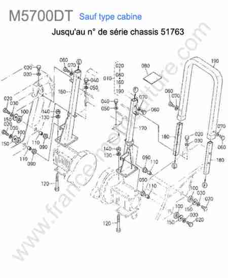 KUBOTA - M5700 : Arceau < 51763