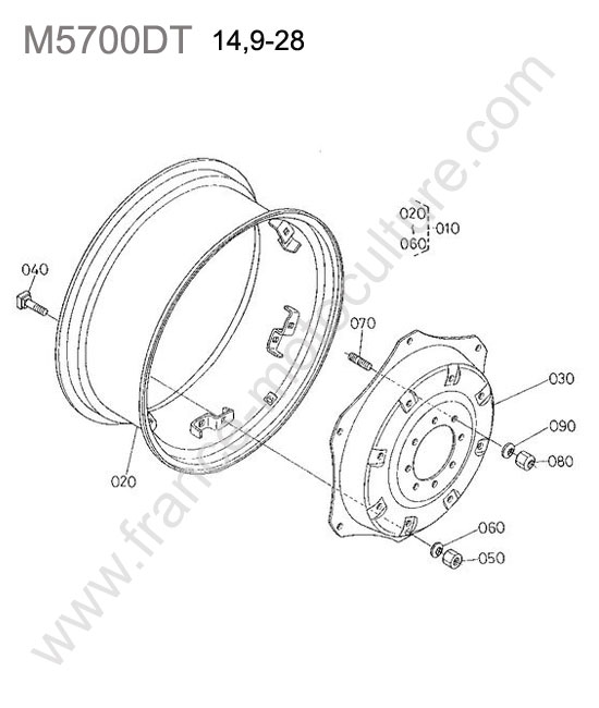 Jante-disque 14.9-28 KUBOTA M5700