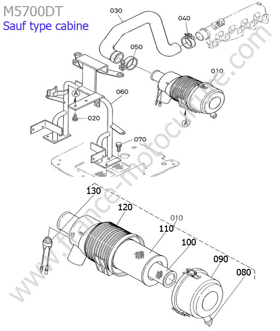 Filtre air KUBOTA M5700