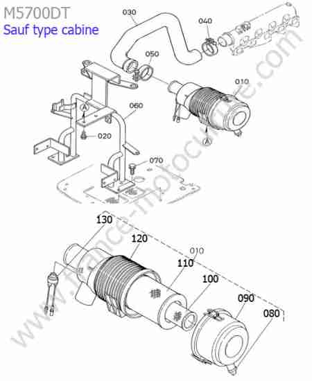 KUBOTA - M5700 : Filtre air