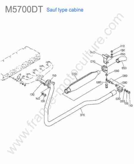 KUBOTA - M5700 : Silencieux