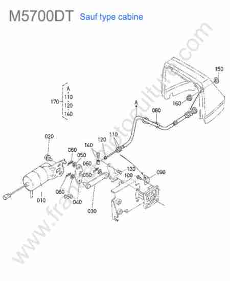 KUBOTA - M5700 : Solenoide arret moteur