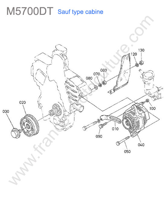 Alternateur KUBOTA M5700