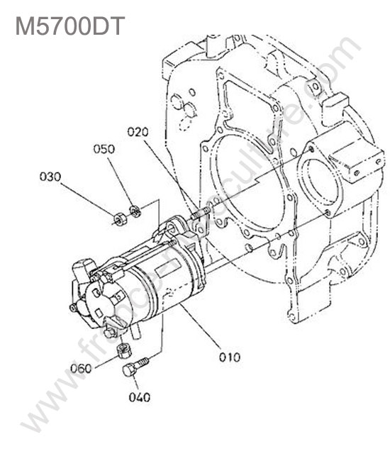 Support demarreur KUBOTA M5700
