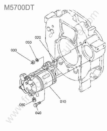 KUBOTA - M5700 : Support demarreur