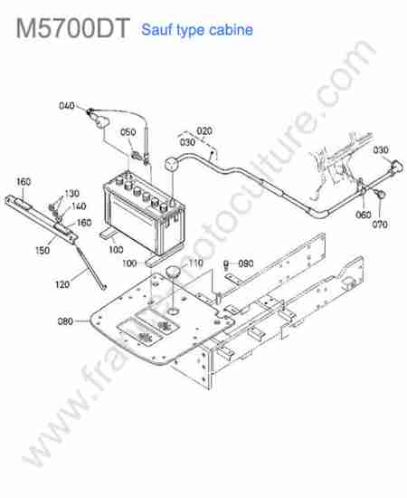 KUBOTA - M5700 : Batterie