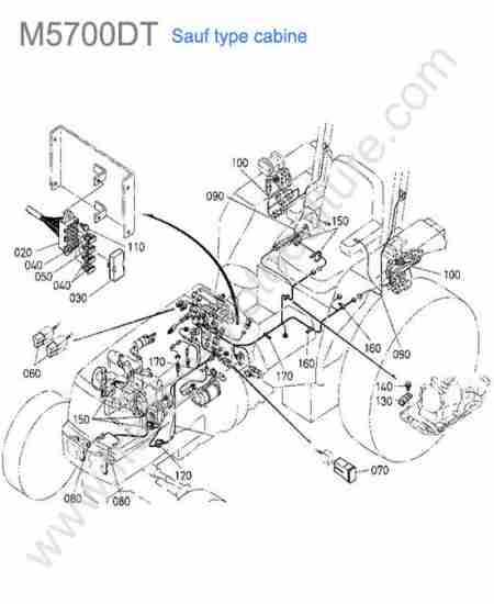 KUBOTA - M5700 : Faisceau electrique