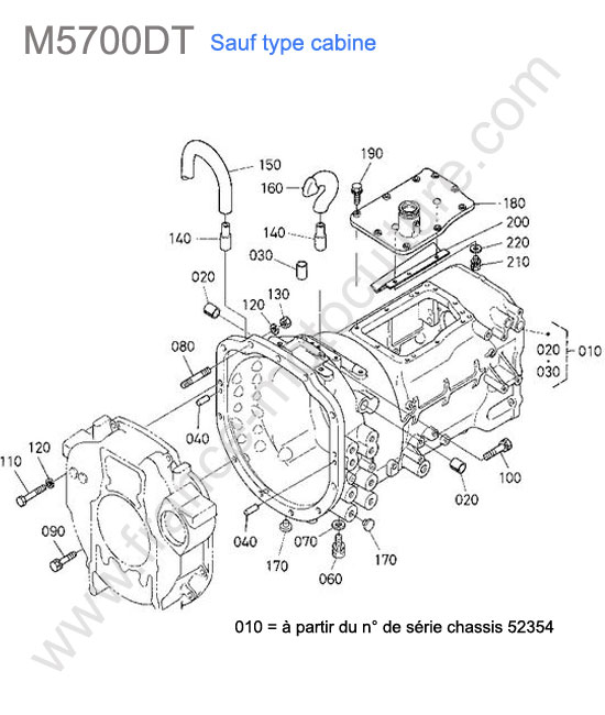 Carter embrayage KUBOTA M5700