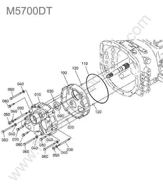 Carter synchroniseur embrayage KUBOTA M5700