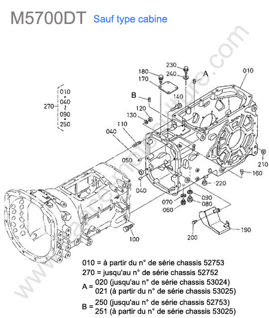 Carter transmission KUBOTA M5700