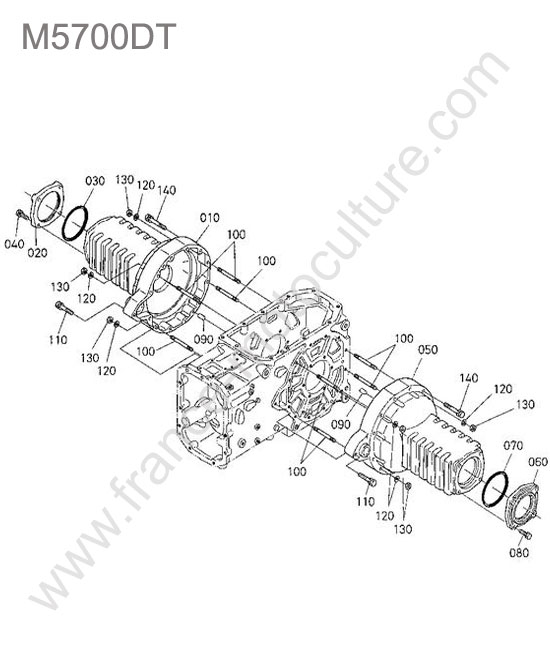 Carter pont arriere KUBOTA M5700