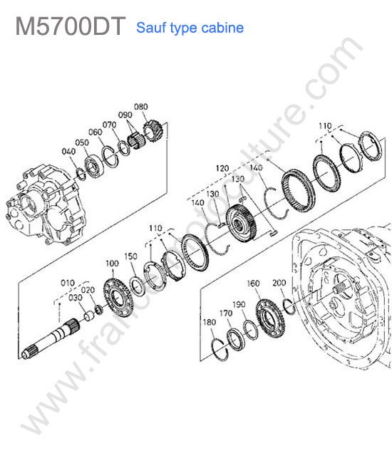 Synchroniseur entree KUBOTA M5700