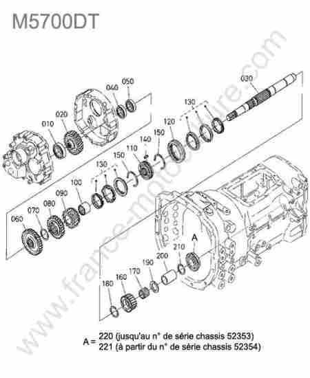KUBOTA - M5700 : Arbre entree