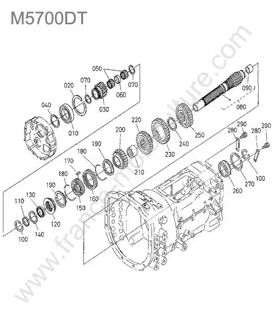 Deuxieme arbre KUBOTA M5700