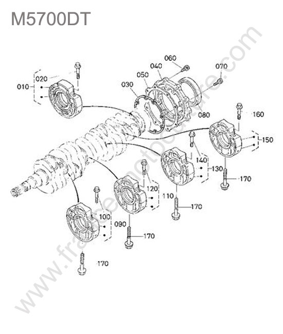 Paliers vilebrequin KUBOTA M5700
