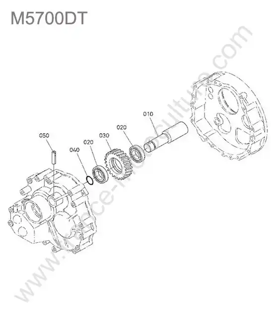 Arbre marche arriere KUBOTA M5700