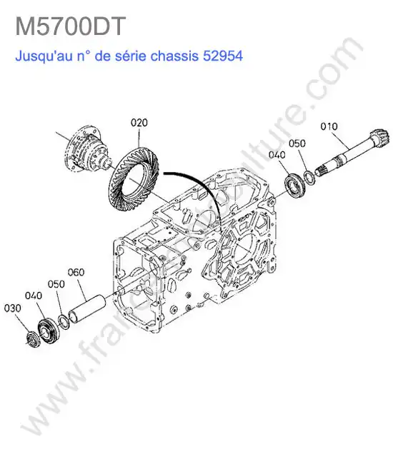 Attaque differentiel < 52954 KUBOTA M5700