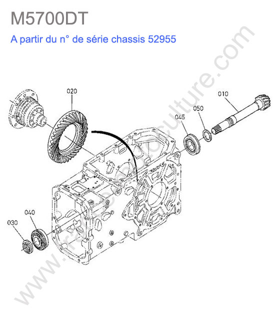 Attaque differentiel > 52955 KUBOTA M5700
