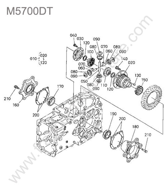 Differentiel arriere KUBOTA M5700