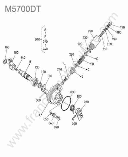 KUBOTA - M5700 : Soupape embrayage prise force